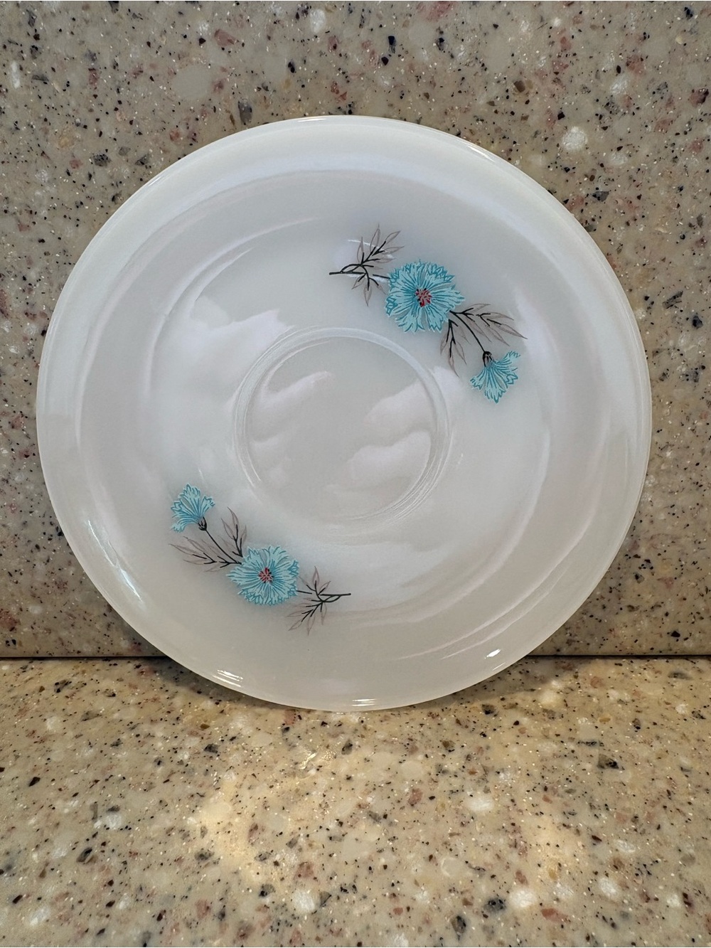 Vintage 1960’s Fire King Bonnie Blue 6” Saucer, Mint Condition
